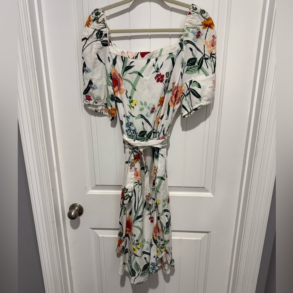 LOFT Multicolor Floral Midi Dress